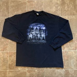 Long Sleeve Nature Wolf Tee
